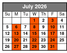 Civil War Ghosts Tour July Schedule