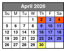 Jamestown Haunted River Cruise April Schedule