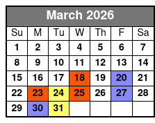 Jamestown Sightseeing Cruise March Schedule