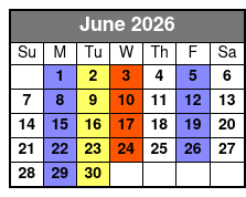 Jamestown Sightseeing Cruise June Schedule