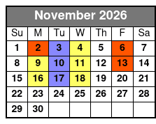 Jamestown Sightseeing Cruise November Schedule