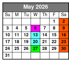 Wednesday Wine and Charcuterie Cruise May Schedule