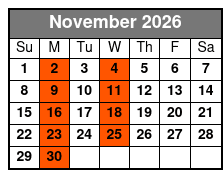 Powhatan Wild Wildlife Airboat Tour November Schedule