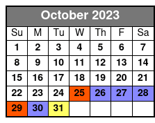 Williamsburg Walking Food Tour October Schedule