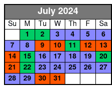Williamsburg Ghost Tour July Schedule