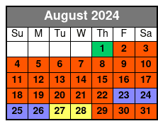 Williamsburg Ghost Tour August Schedule