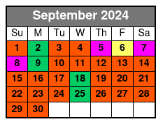 Williamsburg Ghost Tour September Schedule