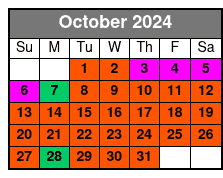 Williamsburg Ghost Tour October Schedule
