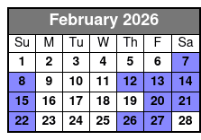 Williamsburg Ghosts, Witches and Pirates Tour February Schedule