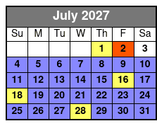 Williamsburg Ghosts, Witches and Pirates Tour July Schedule