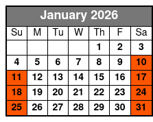 Colonial History Tour in Williamsburg Virginia January Schedule