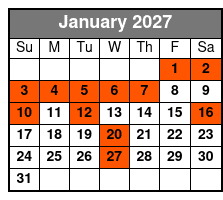 Colonial History Tour in Williamsburg Virginia January Schedule