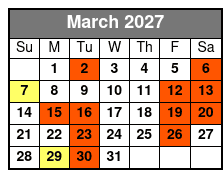 Colonial History Tour in Williamsburg Virginia March Schedule