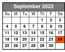Sunset Cruise September Schedule