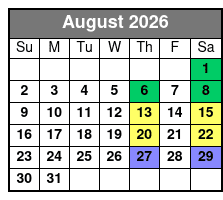 Sunset Cruise August Schedule