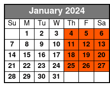 Mango's Live! - Dinner & Show January Schedule