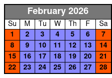 Extended Rental Time February Schedule