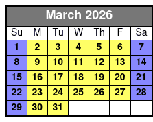Extended Rental Time March Schedule