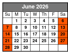 Extended Rental Time June Schedule