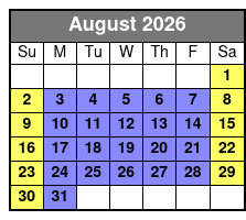 Extended Rental Time August Schedule