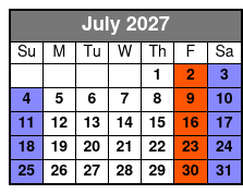 Extended Rental Time July Schedule