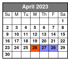 Glass Bottom Kayak Rentals on the Silver River at Silver Springs, Florida April Schedule
