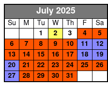 Central Florida Bioluminescent Kayak / Paddle Board Excursion July Schedule