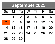 Central Florida Bioluminescent Kayak / Paddle Board Excursion September Schedule