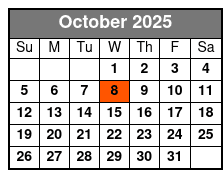 Central Florida Bioluminescent Kayak / Paddle Board Excursion October Schedule