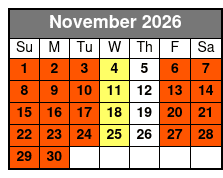 Central Florida Kayak and Paddle Board Rentals on the Dora Canal November Schedule