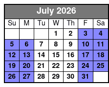 Central Florida 4 Hr Single Kayak Rental July Schedule