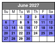 Central Florida 4 Hr Single Kayak Rental June Schedule