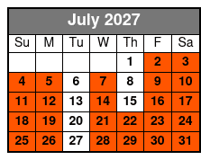 Central Florida 4 Hr Single Kayak Rental July Schedule