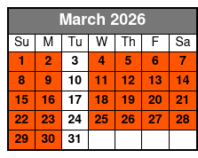Central Florida 4 Hr Paddle Board Rental March Schedule