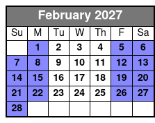 Central Florida 4 Hr Paddle Board Rental February Schedule
