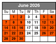 Tandem Kayak (2 Guests) - 4 Hr June Schedule