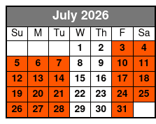 Tandem Kayak (2 Guests) - 4 Hr July Schedule