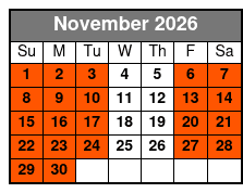Tandem Kayak (2 Guests) - 4 Hr November Schedule