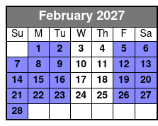 Tandem Kayak (2 Guests) - 4 Hr February Schedule
