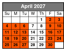 Tandem Kayak (2 Guests) - 4 Hr April Schedule