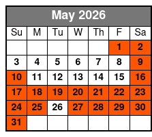 Two Person Tandem May Schedule