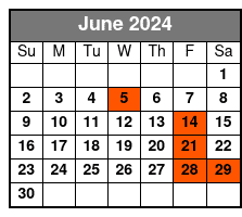 Afternoon Day Cruise June Schedule