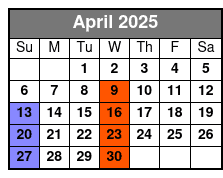 High Top Sneakers April Schedule