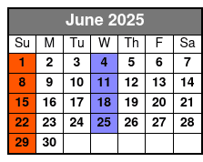 High Top Sneakers June Schedule