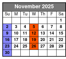 High Top Sneakers November Schedule