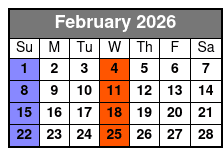 High Top Sneakers February Schedule