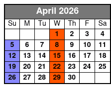 High Top Sneakers April Schedule