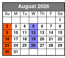 High Top Sneakers August Schedule
