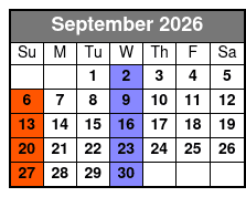 High Top Sneakers September Schedule