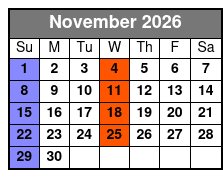 High Top Sneakers November Schedule